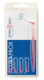 Curaprox CPS 08 Prime Plus набор ершиков 0.8 - 3.2 мм UHS 451 розовый держатель
