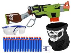 Набор Nerf Восстание Слингфайр № 1 Бластер Зомби, Патроны 30 шт., бандана+очки