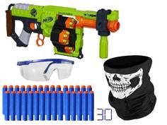 Набор Nerf Восстание Доминатор № 1 Бластер Зомби, Патроны 30 шт., бандана+очки