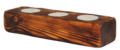 Подсвечник деревянный брашированный с 3 свечами Fun Wood