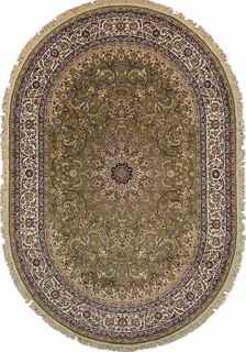 Ковер коллекции «Brilliance» V106-GRN(Oval), Бельгия из вискозы 80x150 см Kover.Ru