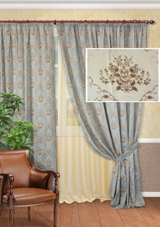 Комплект штор Kauffort ka71213 голубой 500х270