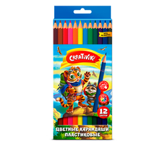 Карандаши цветные "Creativiki", шестигранные, 12 цветов