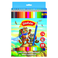 Карандаши цветные "Creativiki", шестигранные, 18 цветов