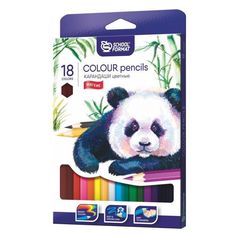 Карандаши цветные "Animals", шестигранные, 18 цветов SchoolФормат