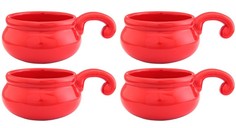 Набор жюльенниц-кокотниц "Красная", 15x10x6 см, 260 мл, 4 штуки Elan Gallery