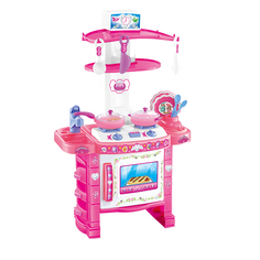 SHANTOU Игровой набор Кухня, 34 детали, свет., звук. эффект, в/к 43*9,5*49,5 см JB201931