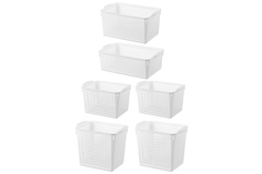 Набор корзинок Лофт, белый, 2+2+ 2,8+2,8+3,8+5,3 литра, 6 штук Violet