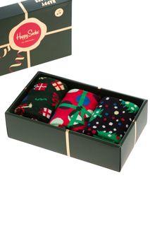 Набор носков мужских Happy Socks XWHS08 0100 красных 41-46 EU