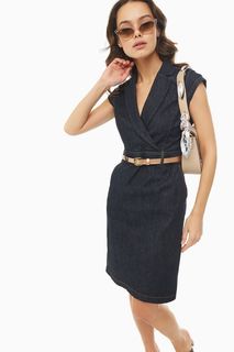 Платье женское COMMA 81.003.82.5131 синее 34 DE