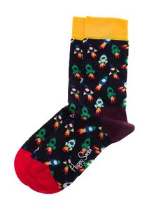 Носки мужские Happy Socks ROC01 6500 черные 41-46 EU
