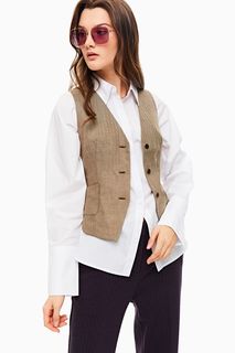 Жилет женский PAROLE by Victoria Andreyanova P-FW19-7070 бежевый 42 RU