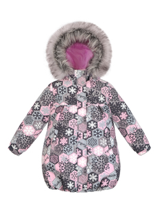 Куртка для девочки Reike Ornament snowflakes grey р.104