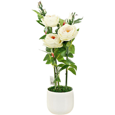 Декоративный цветок ENS, Роза кустовая, с подсветкой