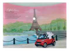 Папка-конверт на кнопке "Traveling. Франция", А5 Comix