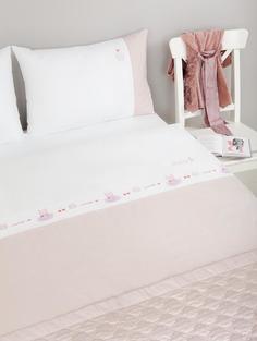 Комплект постельного белья Luxberry Sweet Life белый/жемчужно-розовый полутораспальный