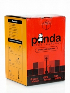 Уголь кокосовый Panda Red (Панда). в упаковке по 96 кубиков