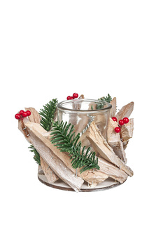 Подсвечник "Кантри натурале" DUE ESSE CHRISTMAS