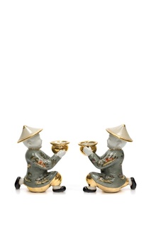 Подсвечник Китаец с чашей, 2пр ГЛАСАР
