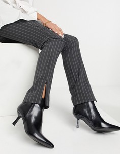 Черные ботинки на фасонном каблуке и с острым носком ASOS DESIGN Reunite-Черный