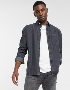 Черная джинсовая oversized-рубашка в стиле 90-х ASOS DESIGN-Черный
