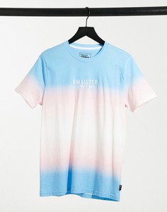 Розовая футболка с эффектом деграде и логотипом Hollister Pride-Многоцветный