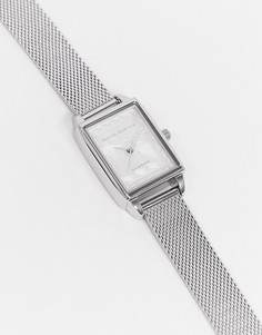 Часы с квадратным циферблатом с пчелой и сетчатым браслетом Olivia Burton OB16SD06-Серебристый