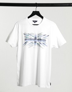 Футболка с флагом в полоску Ben Sherman-Белый