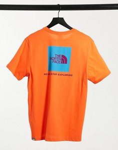 Оранжевая футболка с цветным принтом The North Face Red Box-Оранжевый