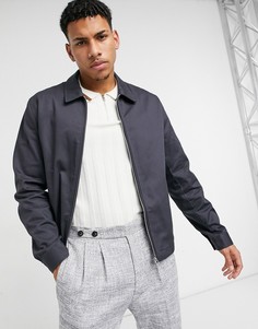 Темно-серая куртка Харрингтон ASOS DESIGN-Черный