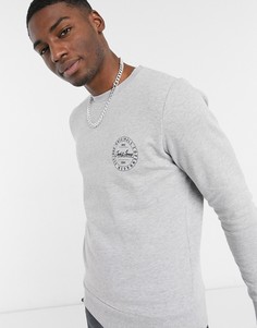Серый свитшот с небольшим логотипом Jack & Jones Originals