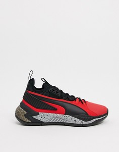 Красные кроссовки с черными вставками Puma Basketball Uproar Hybrid Court Core-Черный