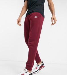 Джоггеры с манжетами винного цвета Nike Tall Club-Красный