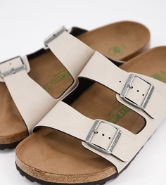 Светло-бежевые сандалии из экологичных материалов Birkenstock-Бежевый