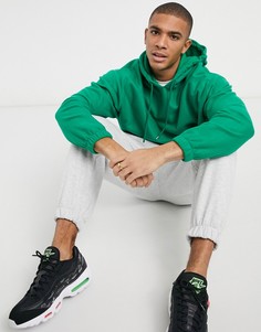 Ярко-зеленое oversized флисовое худи ASOS DESIGN-Зеленый