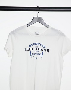 Белая футболка с логотипом Lee Jeans-Белый