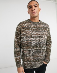 Вязаный джемпер из меланжевой пряжи ASOS DESIGN-Многоцветный
