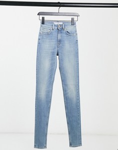Светлые зауженные джинсы с высокой талией Won Hundred Marilyn-Голубой