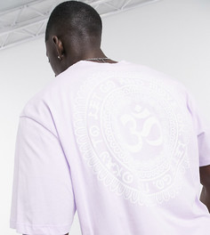 Сиреневая футболка в стиле oversized с принтом "ОМ" на спине Only & Sons. Эксклюзивно для ASOS-Фиолетовый
