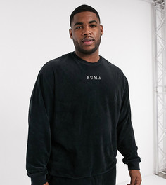 Черный вельветовый свитшот Puma Plus – эксклюзивно для ASOS