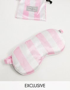 Эксклюзивная розовая маска для сна The Flat Lay Co. X ASOS - Pink Candy Stripe-Розовый