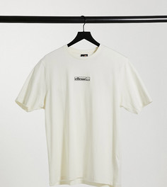 Кремовая футболка с логотипом ellesse PLUS Bamboo-Белый