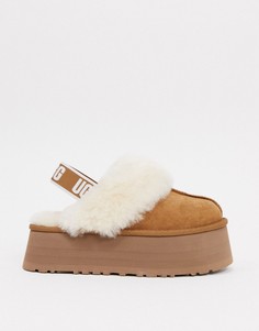 Коричневые слиперы на тонкой подошве UGG Funkette-Светло-коричневый