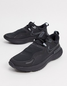 Черные кроссовки Nike Running React Miler Shield-Черный