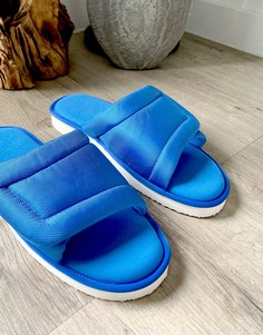 Синие домашние шлепанцы с подкладкой ASOS DESIGN-Синий
