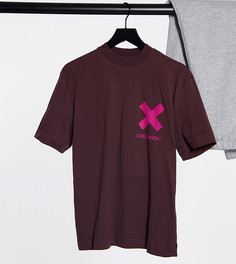 Коричневая футболка с логотипом COLLUSION Unisex-Коричневый