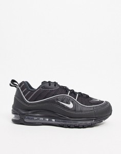 Черно-серебристые кроссовки Nike Air Max 98-Черный