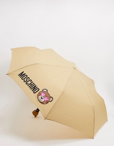 Темно-бежевый зонт Moschino