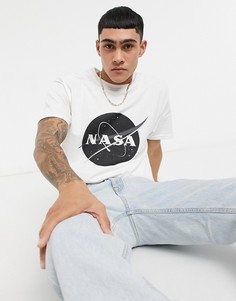 Белая футболка oversized с принтом Nasa спереди ASOS DESIGN-Белый
