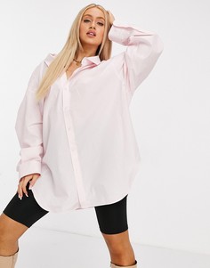 Бледно-розовая oversized-рубашка в стиле ретро Miss Sixty dimitar-Розовый